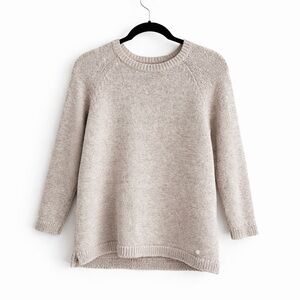 BRAX Feel Good Knit Sweater | Cotton Blend | Neutral Beige | Size M